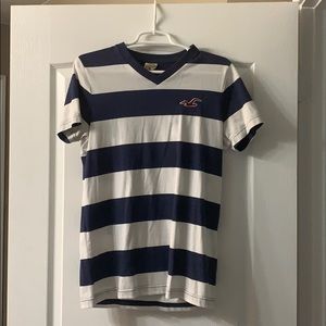 Hollister Stripe V Neck Tee